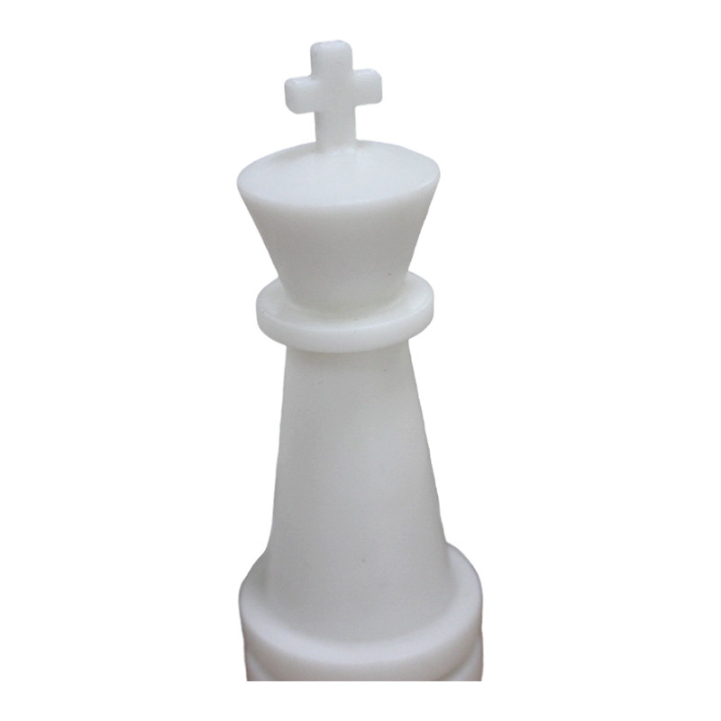 Klasické bílé dřevěné šachové figurky Staunton