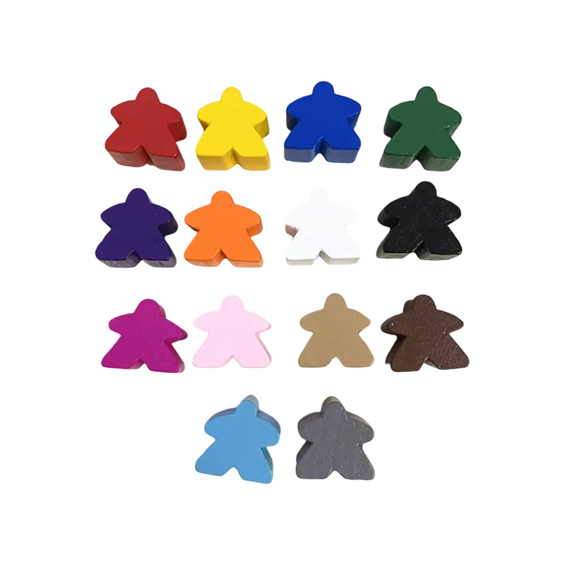 Vícebarevné dřevěné meeple pěšák herní příslušenství