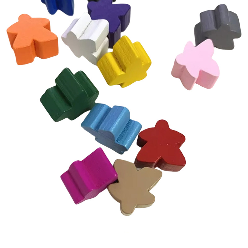 Vícebarevné dřevěné meeple pěšák herní příslušenství