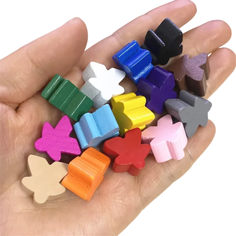 Vícebarevné dřevěné meeple pěšák herní příslušenství