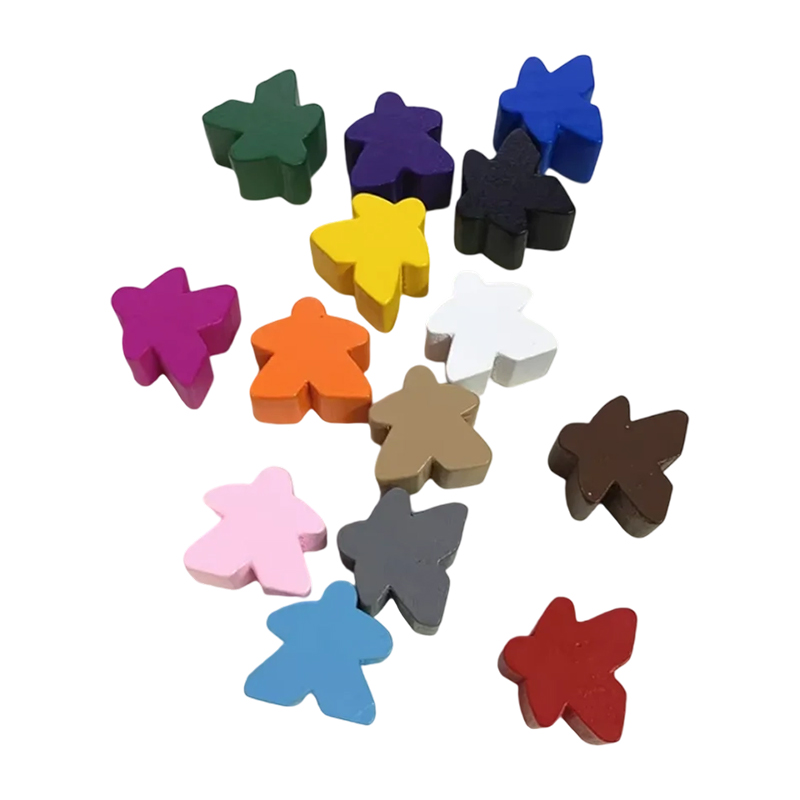 Vícebarevné dřevěné meeple pěšák herní příslušenství
