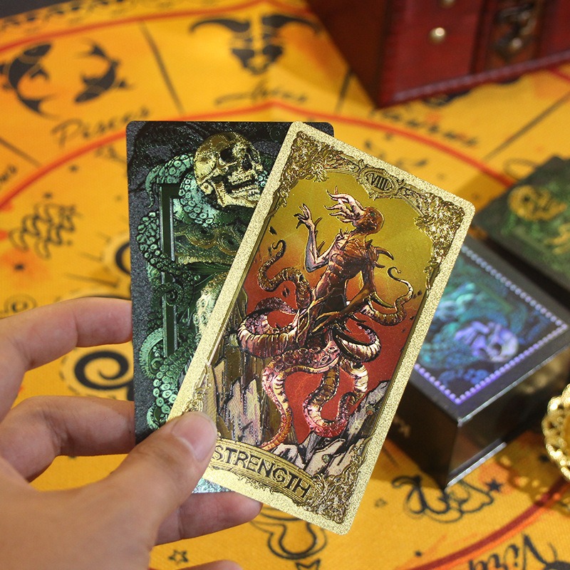 Mystická zelená a zlatá edice - Tarotové karty Kesulu Mythology