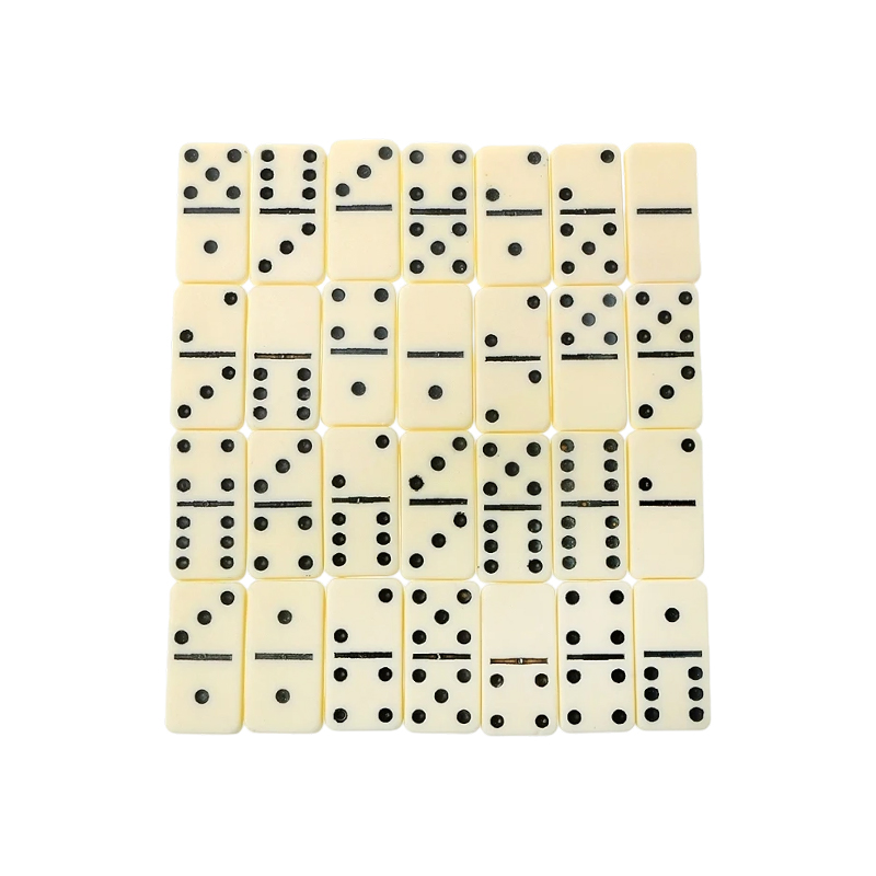 Tradiční Double-Six Domino Set v slonovinové úpravě