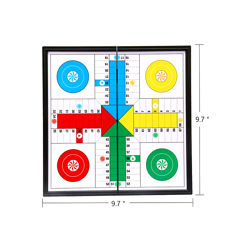 Přenosná magnetická stolní hra s kostkami a dílky Klasická herní sada Ludo