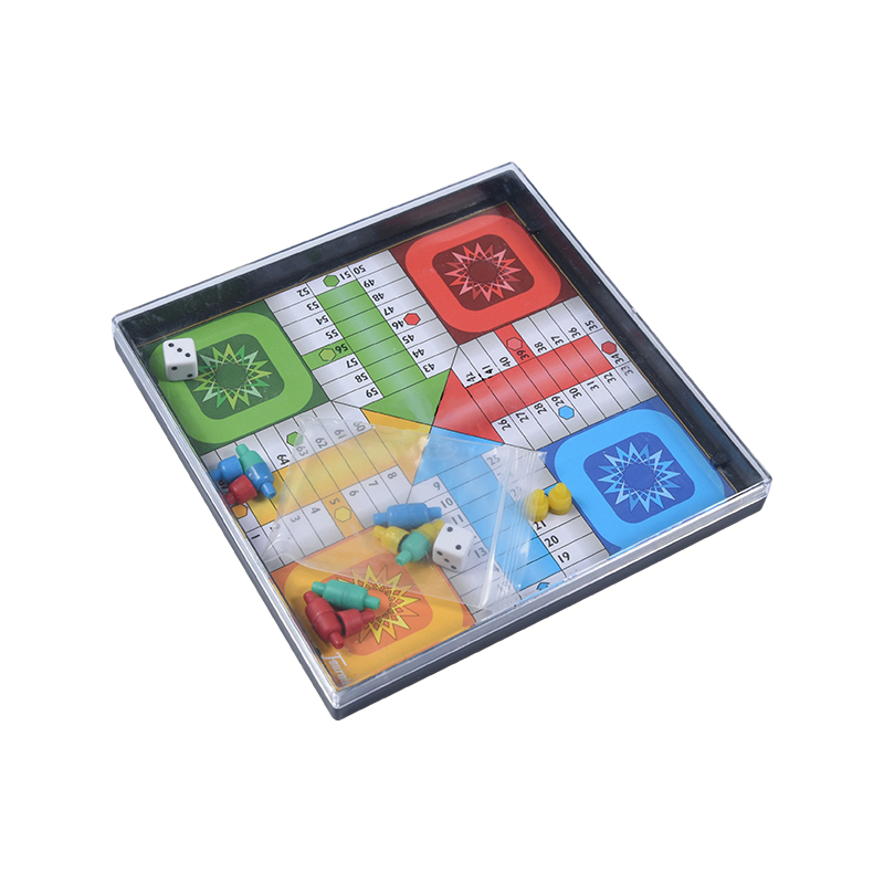 Edice přenosného plastového kufříku Classic Flying Chess (Ludo) Game