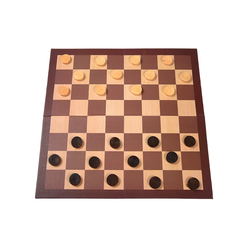 Stolní dřevěná dáma – klasická strategická hra se dvěma možnostmi balení