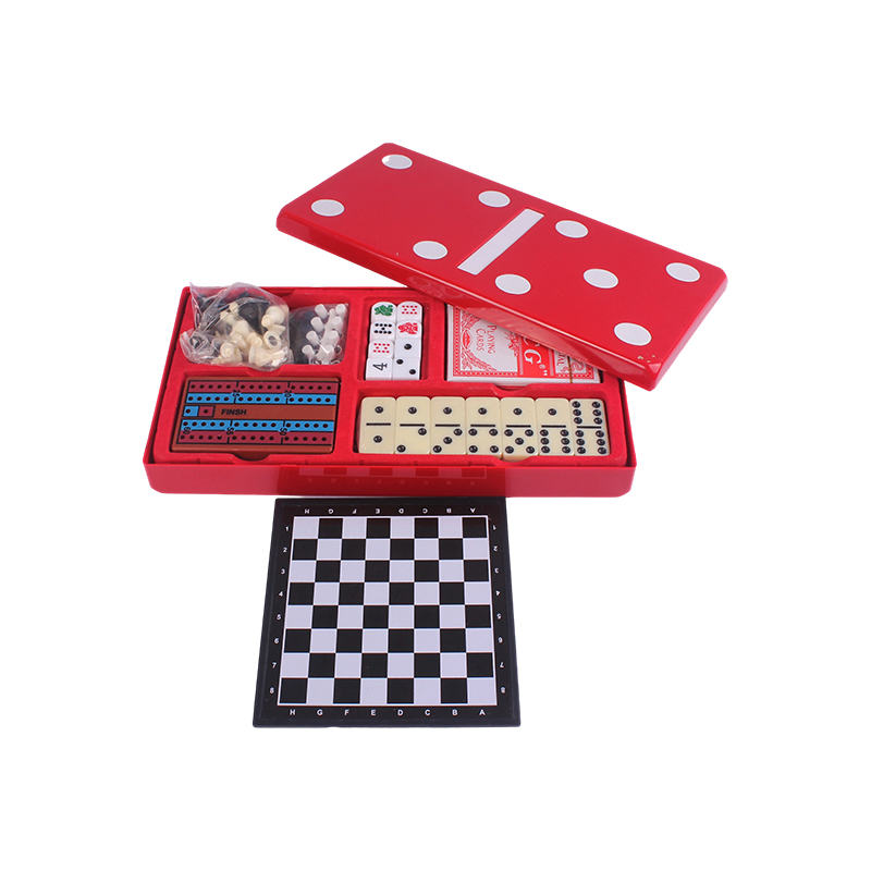 Red Puntíková edice - Klasická kombinovaná sada Domino & Cribbage