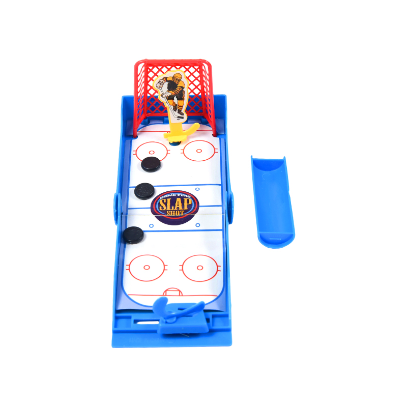 Kompaktní stolní lední hokej s pružinovým odpalovačem Minihokejová hra Slap Shot